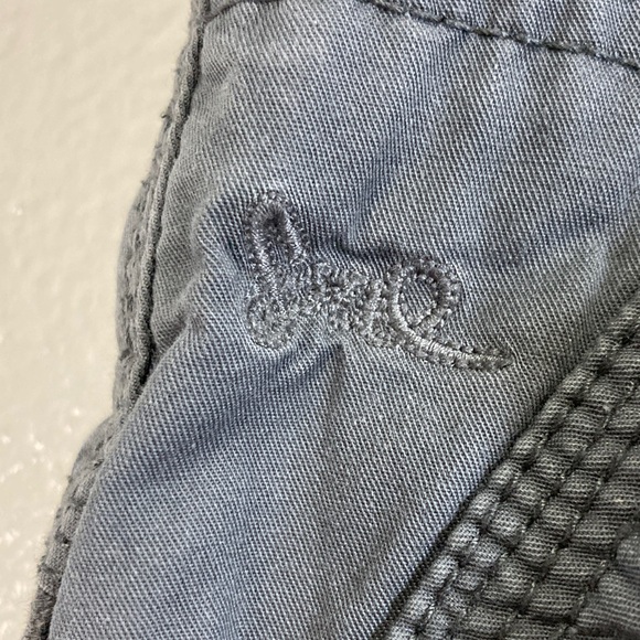 Y2k style Triple Five Soul Men's Gray Utility Cargo 90s Skater Shorts sz 36 - Picture 7 of 12